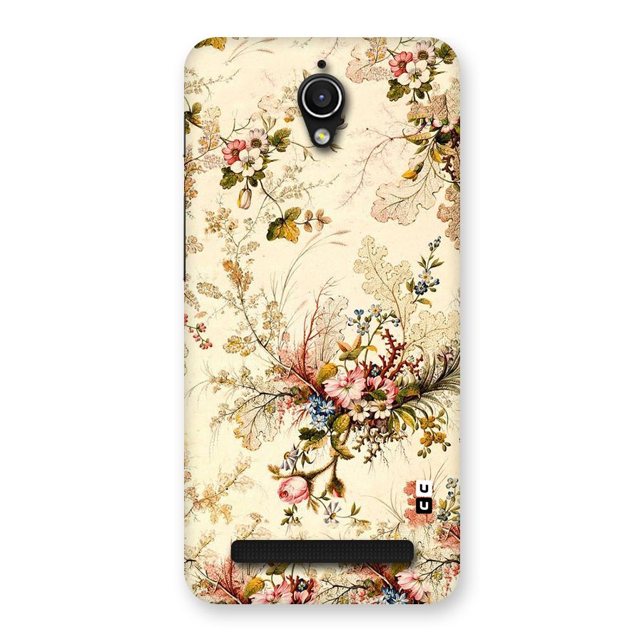 Beige Floral Back Case for Zenfone Go
