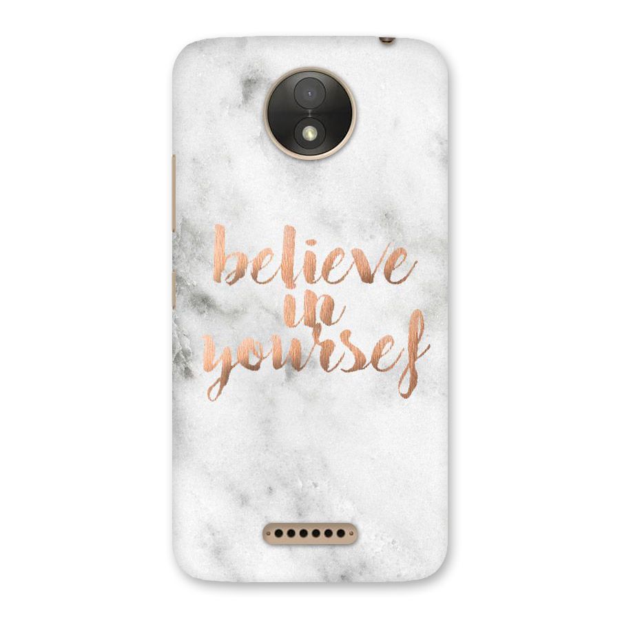 Believe in Yourself Back Case for Moto C Plus