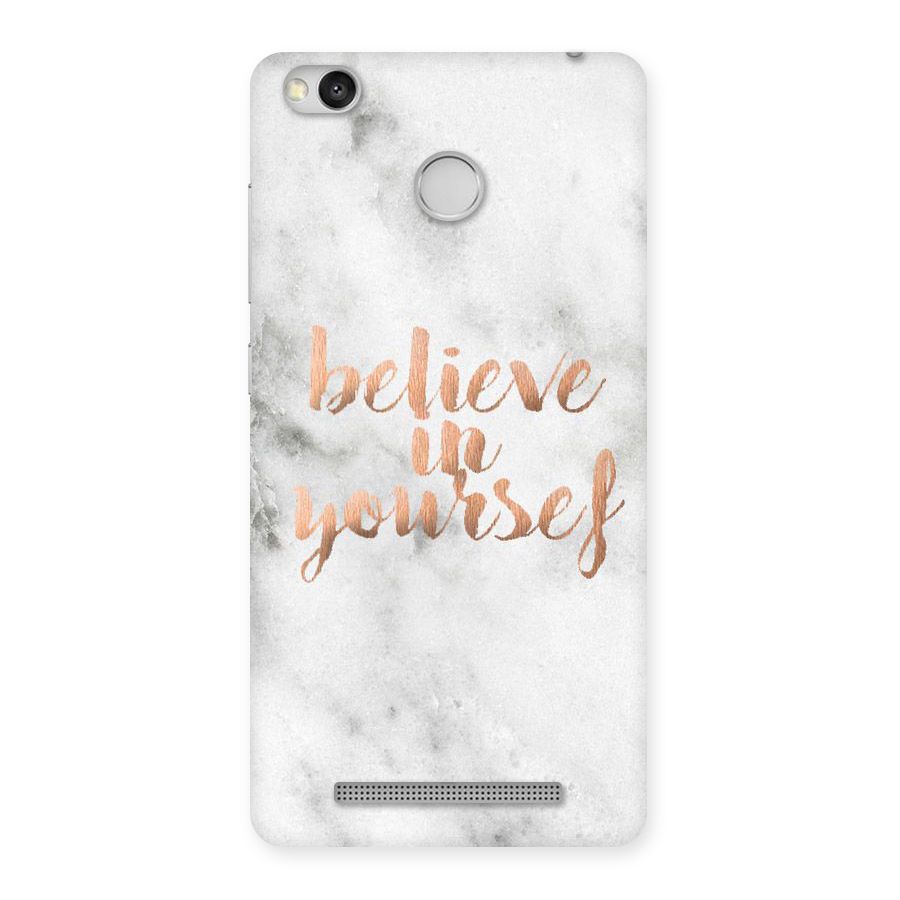 Believe in Yourself Back Case for Redmi 3S Prime