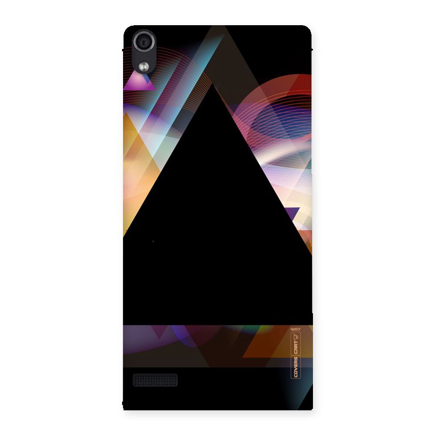 Triangle Black Abstract Back Case for Ascend P6