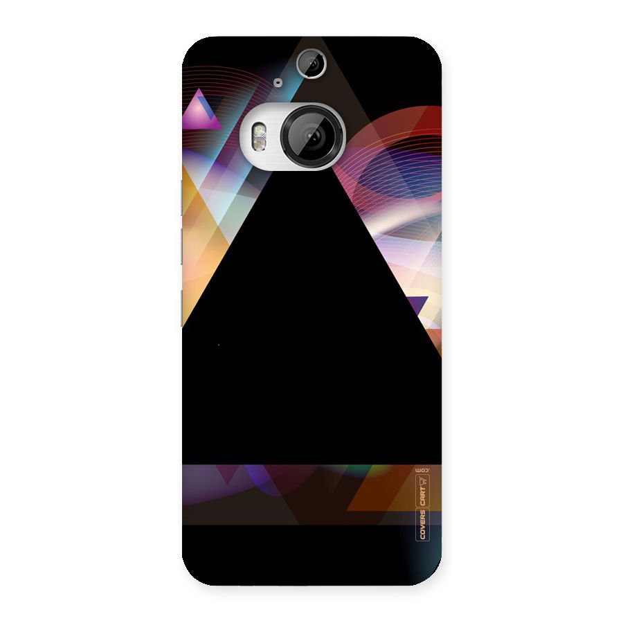 Triangle Black Abstract Back Case for HTC One M9 Plus