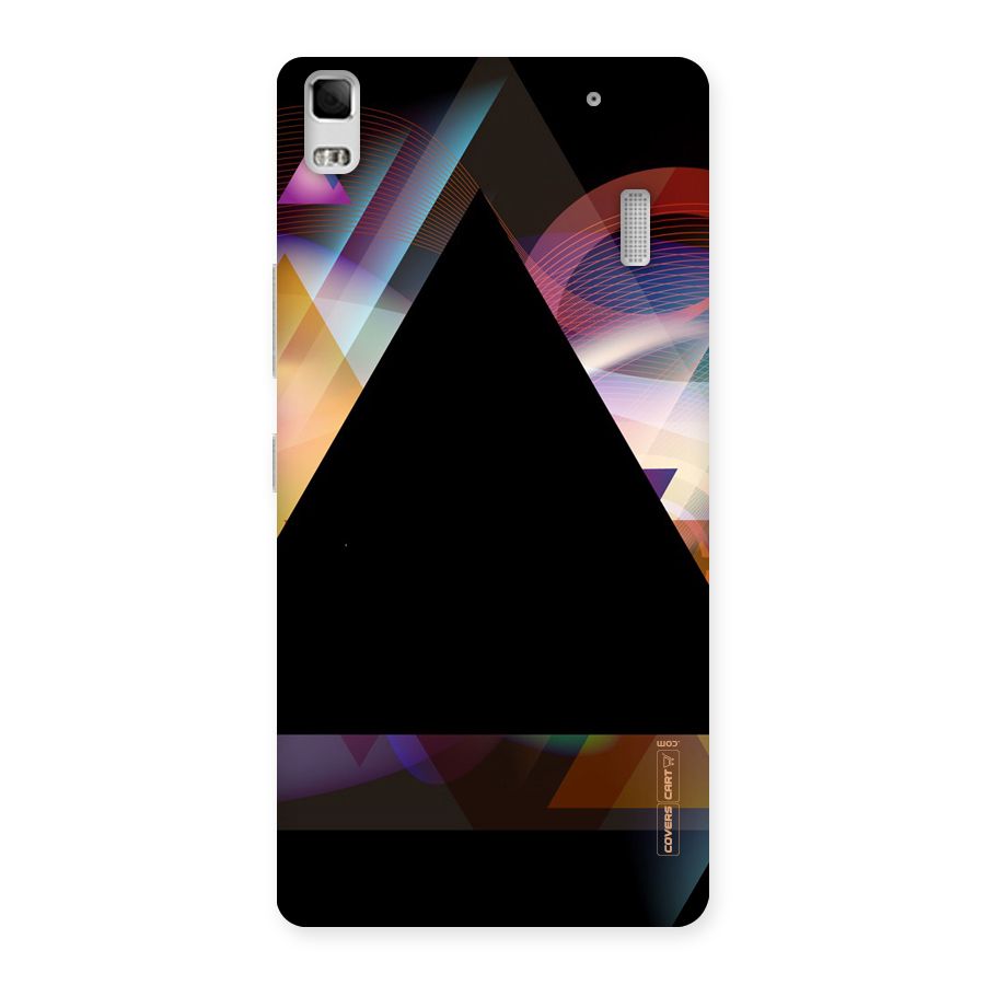 Triangle Black Abstract Back Case for Lenovo K3 Note