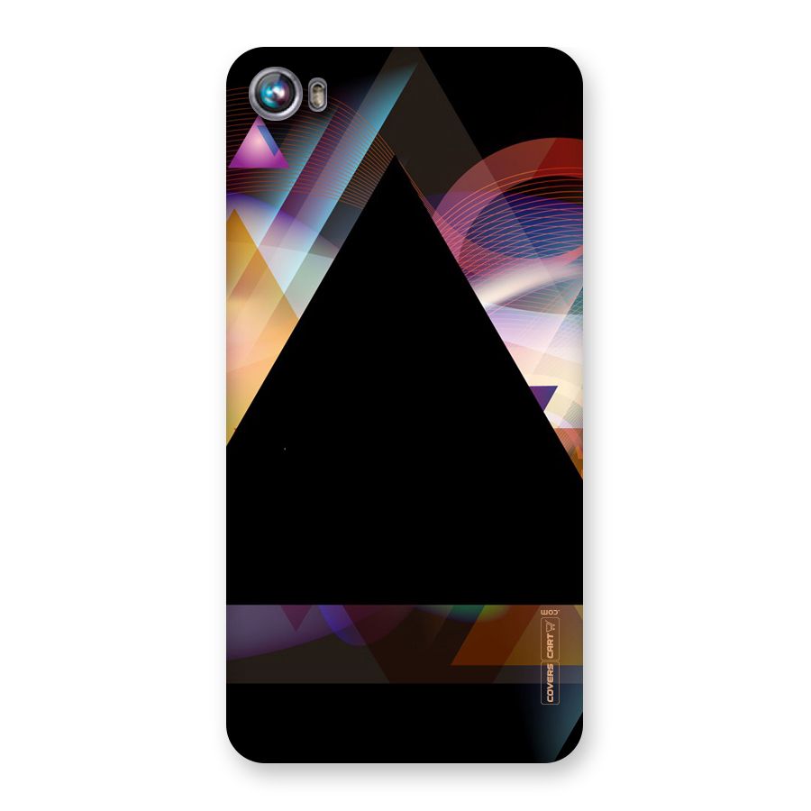 Triangle Black Abstract Back Case for Micromax Canvas Fire 4 A107
