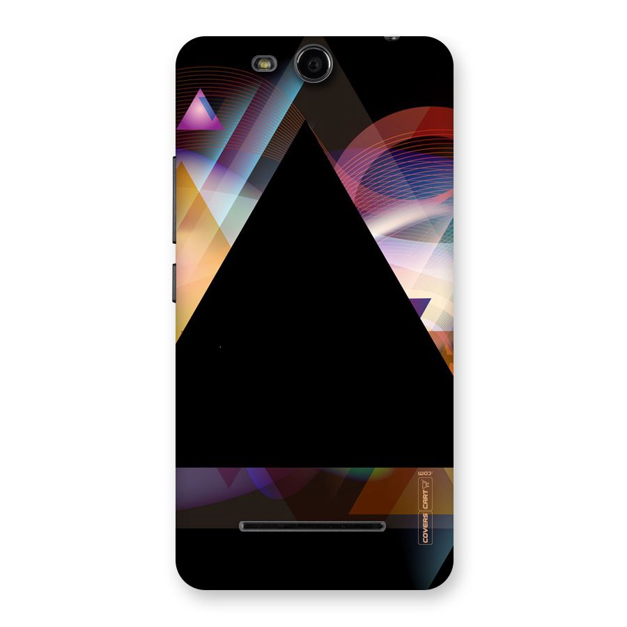 Triangle Black Abstract Back Case for Micromax Canvas Juice 3 Q392