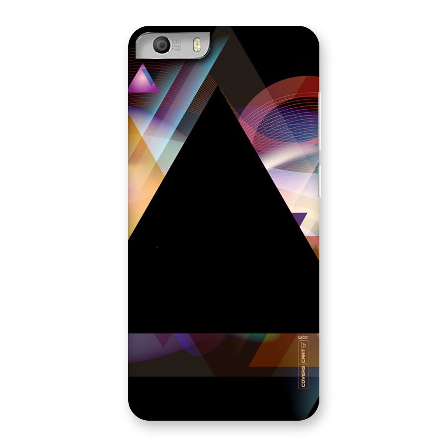 Triangle Black Abstract Back Case for Micromax Canvas Knight 2