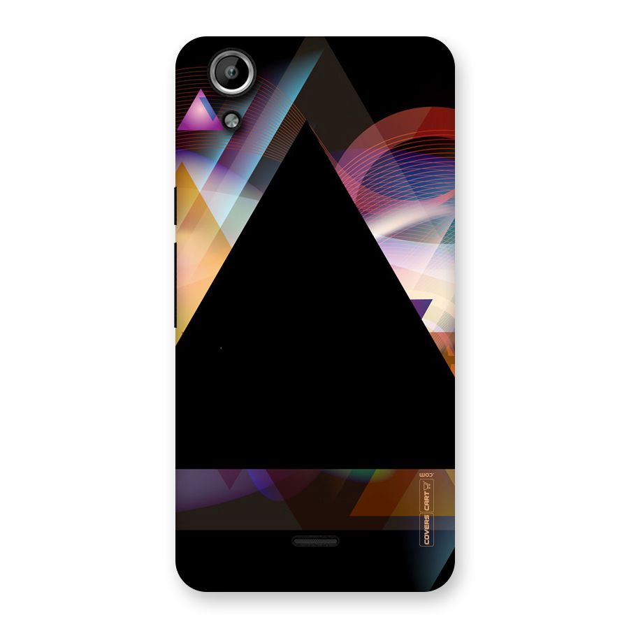 Triangle Black Abstract Back Case for Micromax Canvas Selfie Lens Q345