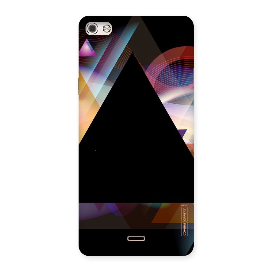 Triangle Black Abstract Back Case for Micromax Canvas Silver 5