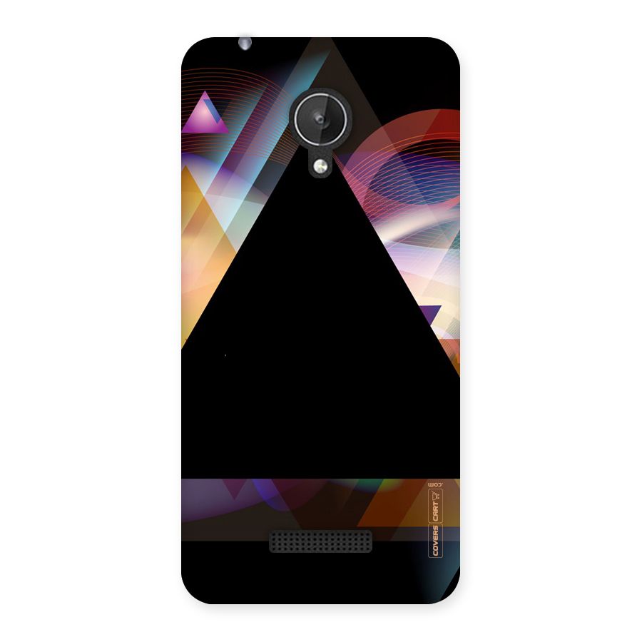 Triangle Black Abstract Back Case for Micromax Canvas Spark Q380