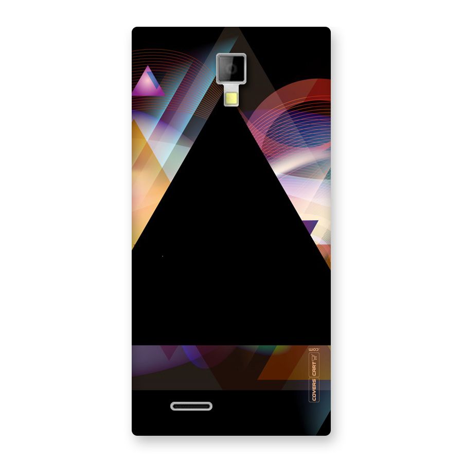 Triangle Black Abstract Back Case for Micromax Canvas Xpress A99