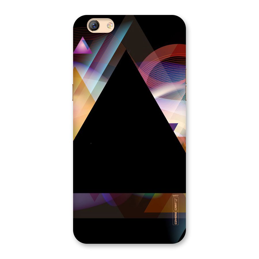 Triangle Black Abstract Back Case for Oppo F3 Plus