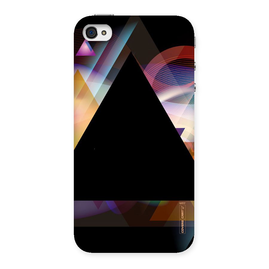 Triangle Black Abstract Back Case for iPhone 4 4s