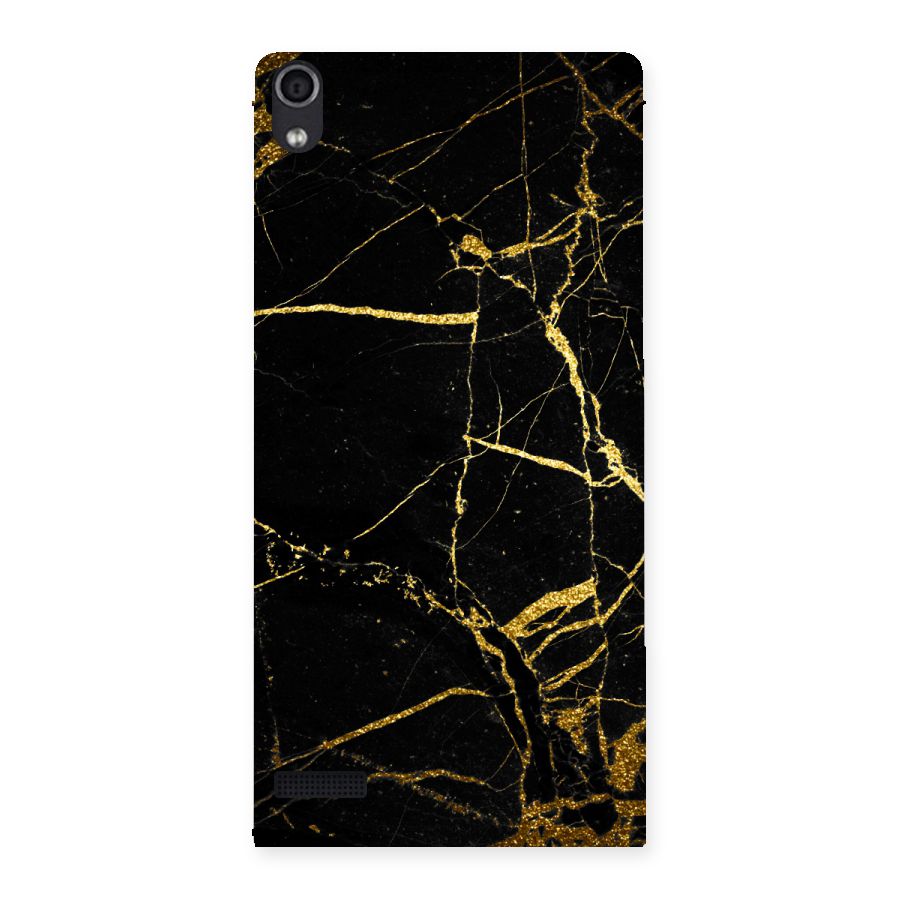 Black And Gold Design Back Case for Ascend P6