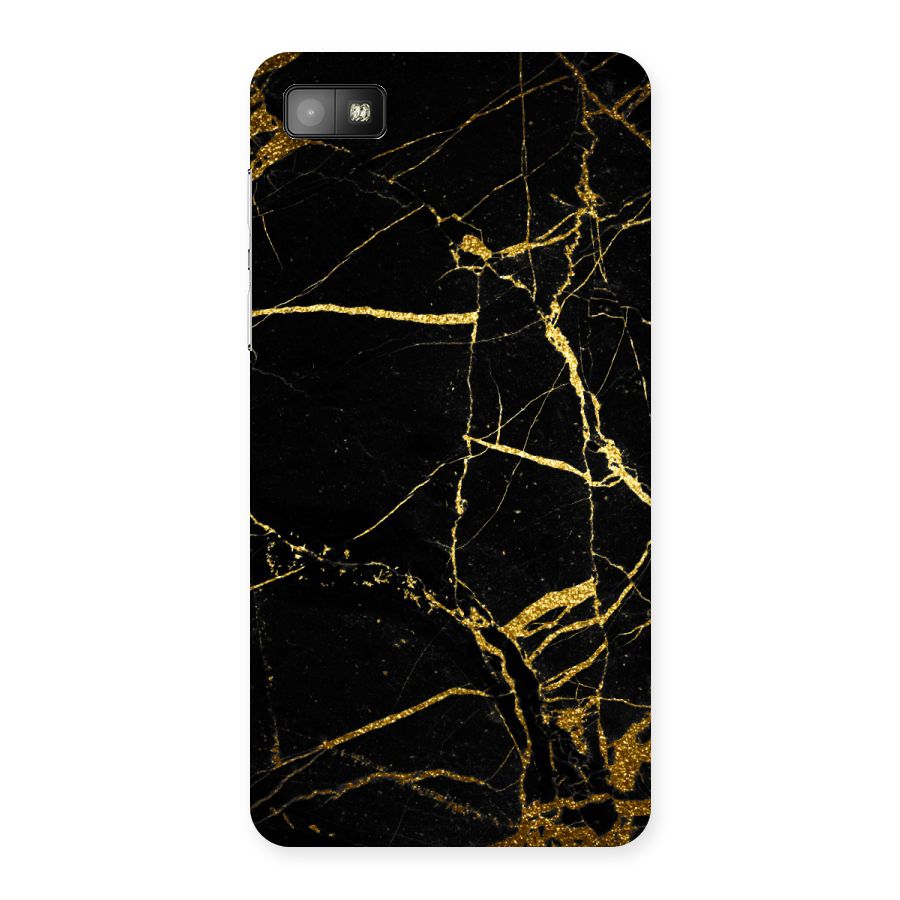 Black And Gold Design Back Case for Blackberry Z10