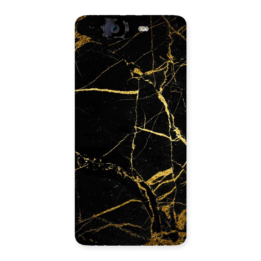 Black And Gold Design Back Case for Canvas Knight A350