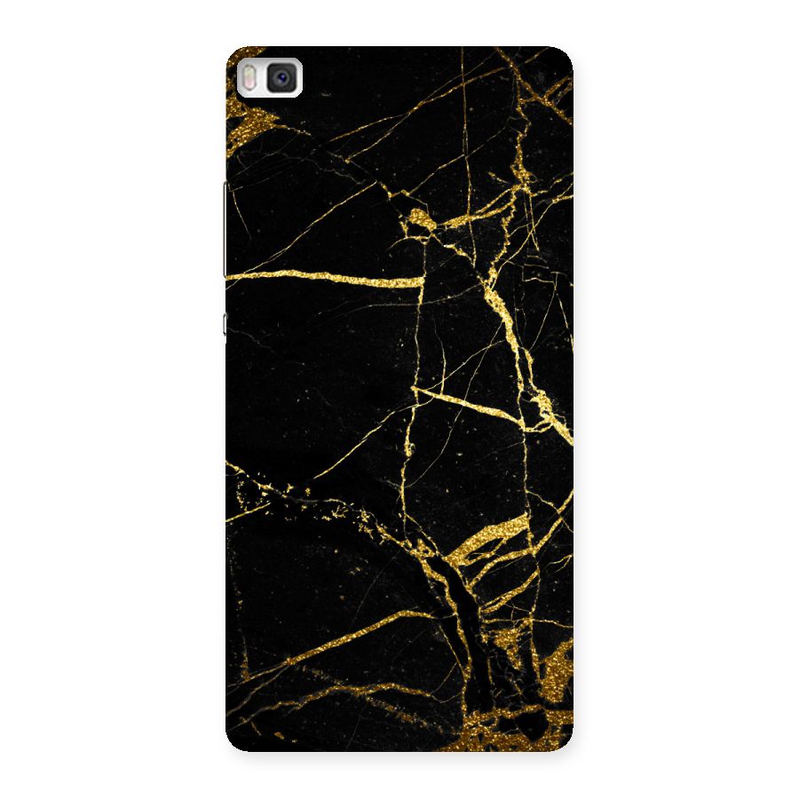 Black And Gold Design Back Case for Huawei P8