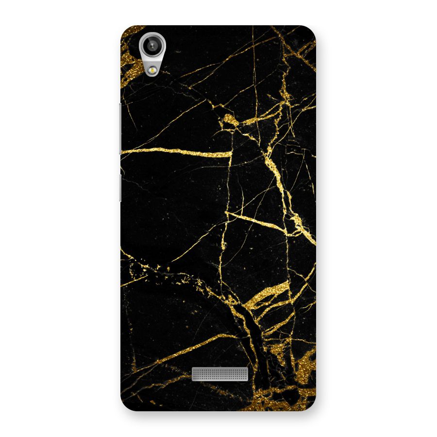 Black And Gold Design Back Case for Lava-Pixel-V1