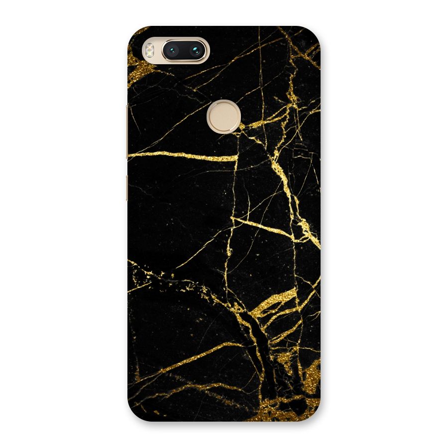 Black And Gold Design Back Case for Mi A1