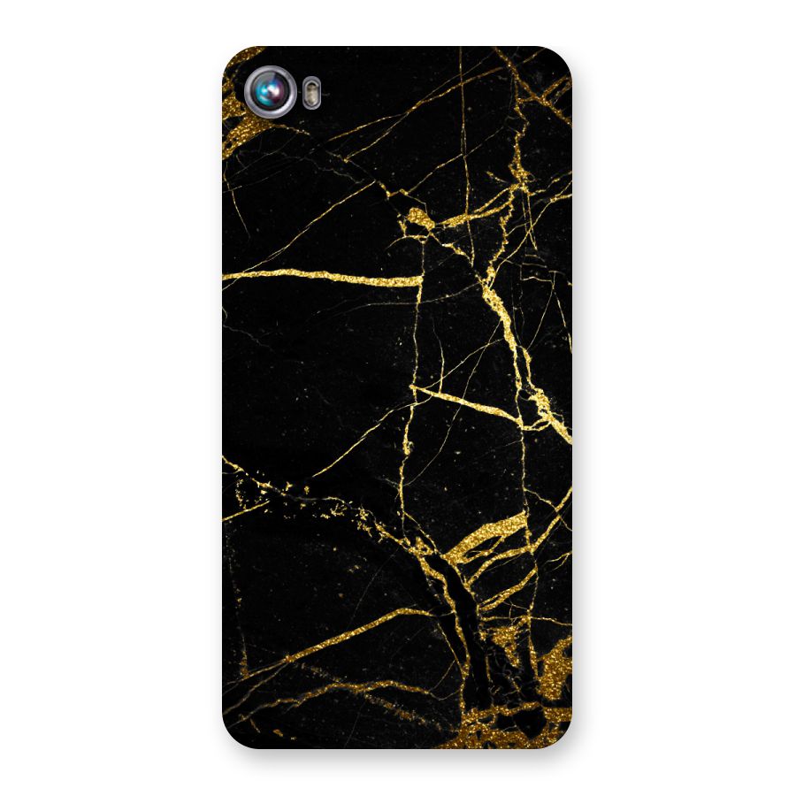 Black And Gold Design Back Case for Micromax Canvas Fire 4 A107