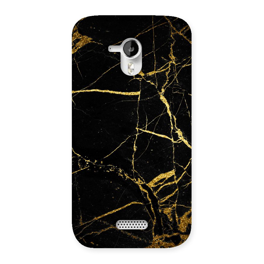 Black And Gold Design Back Case for Micromax Canvas HD A116