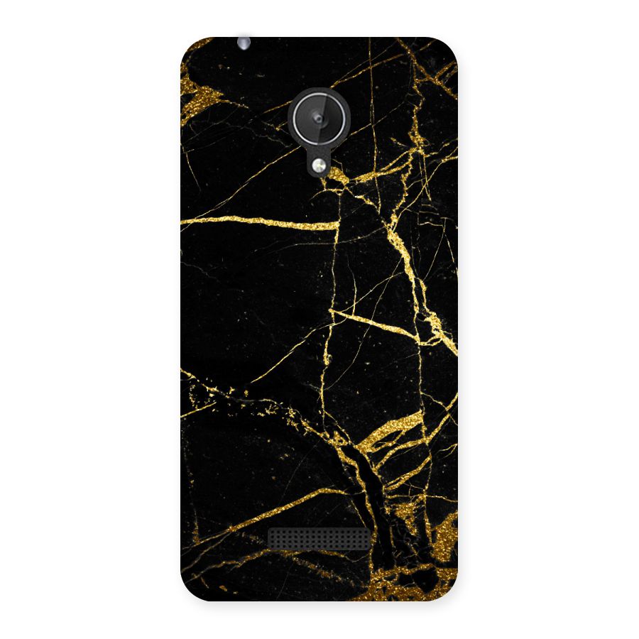 Black And Gold Design Back Case for Micromax Canvas Spark Q380