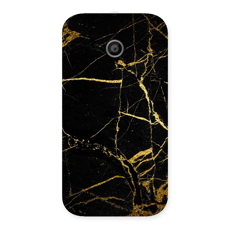 Black And Gold Design Back Case for Moto E