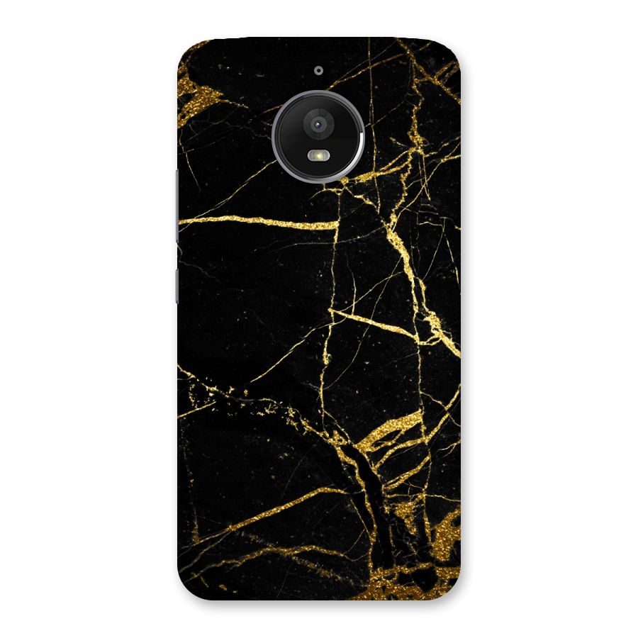 Black And Gold Design Back Case for Moto E4 Plus