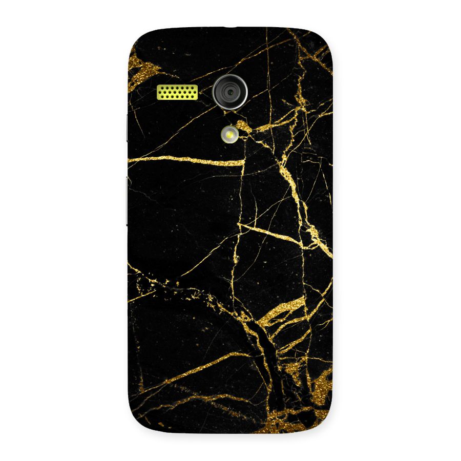 Black And Gold Design Back Case for Moto G