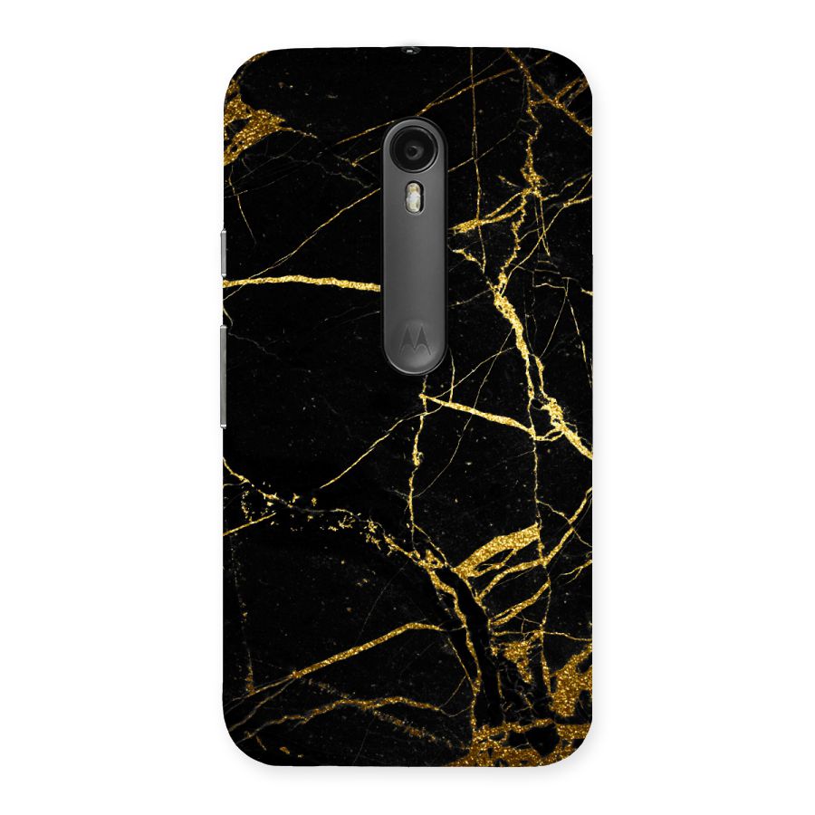 Black And Gold Design Back Case for Moto G3