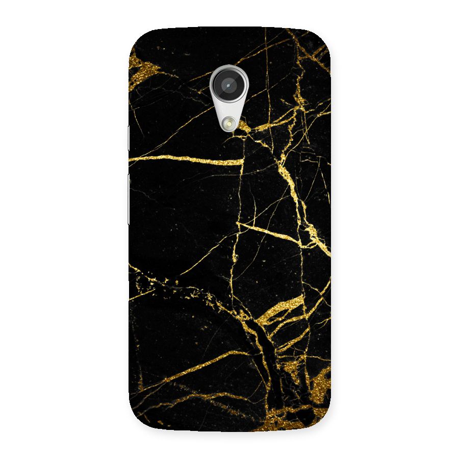 Black And Gold Design Back Case for Moto G 2nd Gen