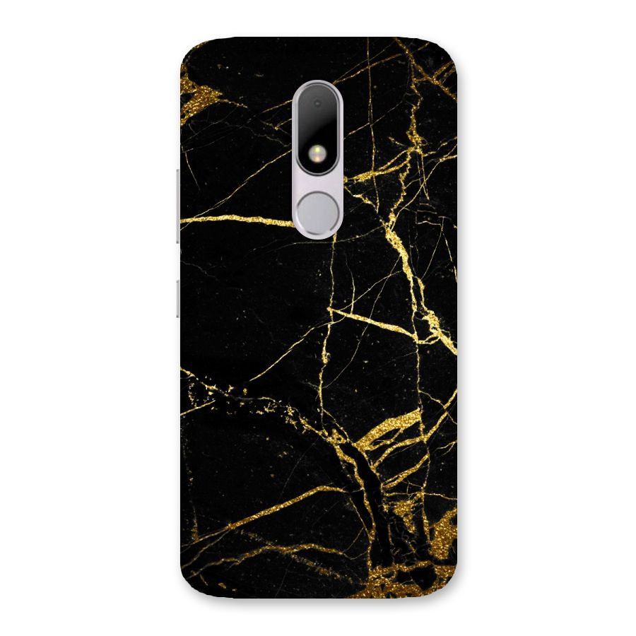 Black And Gold Design Back Case for Moto M