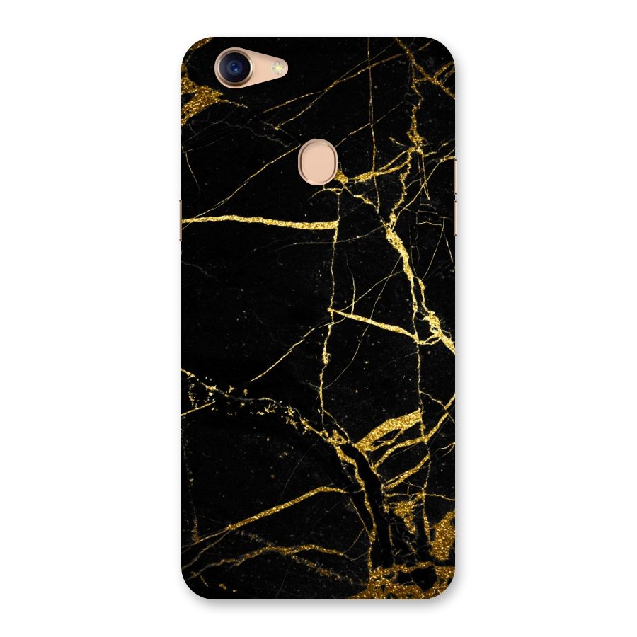 Black And Gold Design Back Case for Oppo F5
