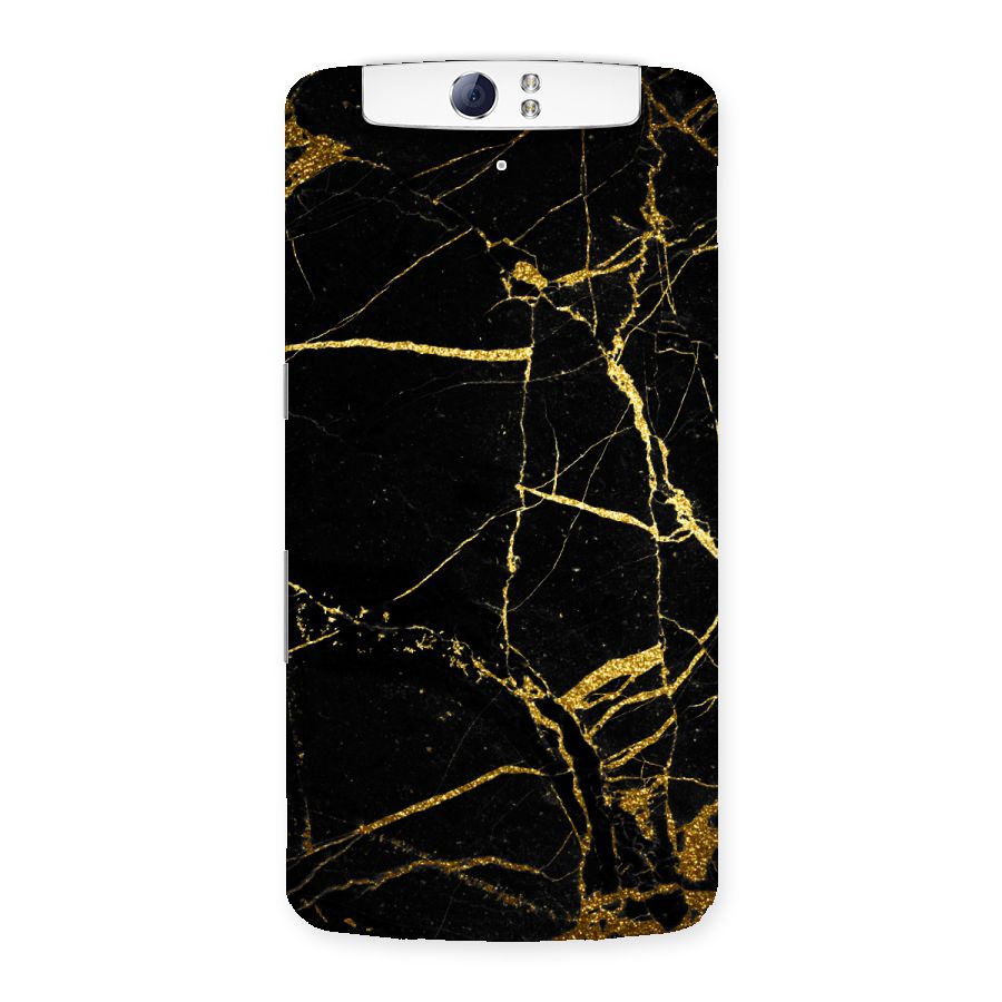 Black And Gold Design Back Case for Oppo N1