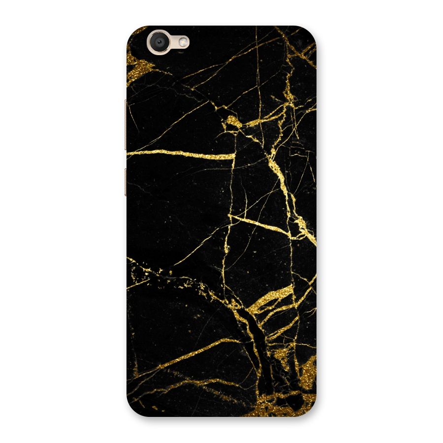 Black And Gold Design Back Case for Vivo V5