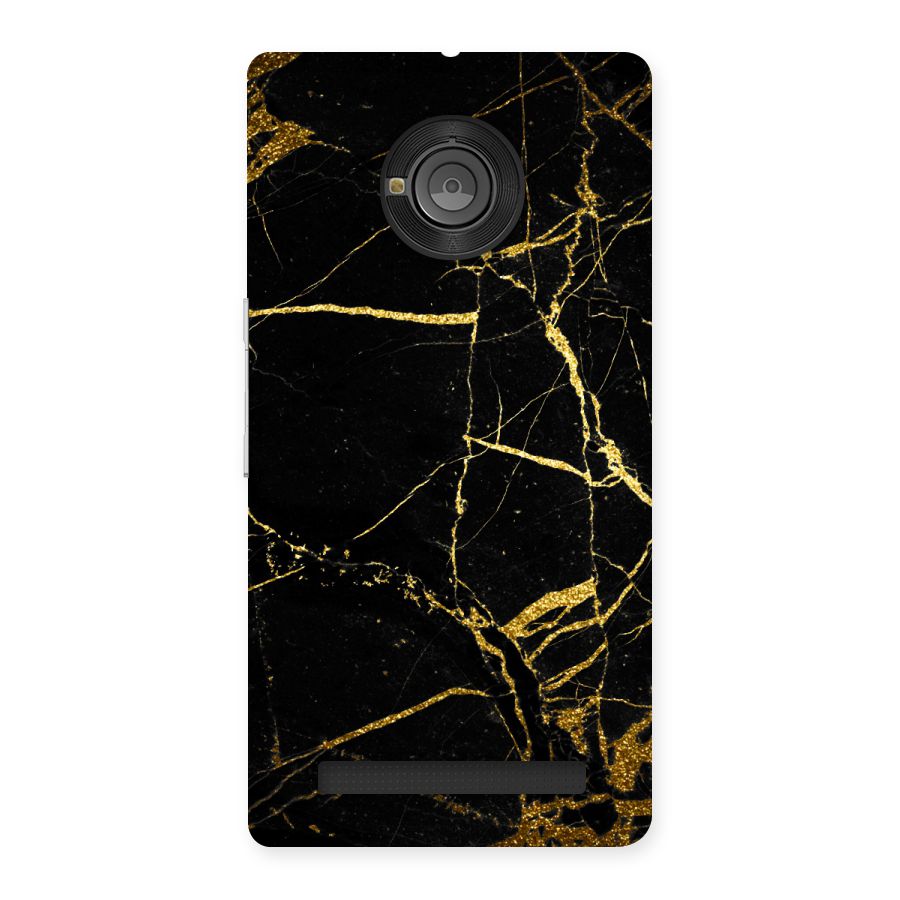 Black And Gold Design Back Case for Yu Yunique