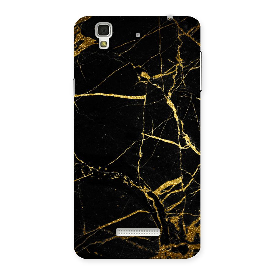 Black And Gold Design Back Case for Yu Yureka