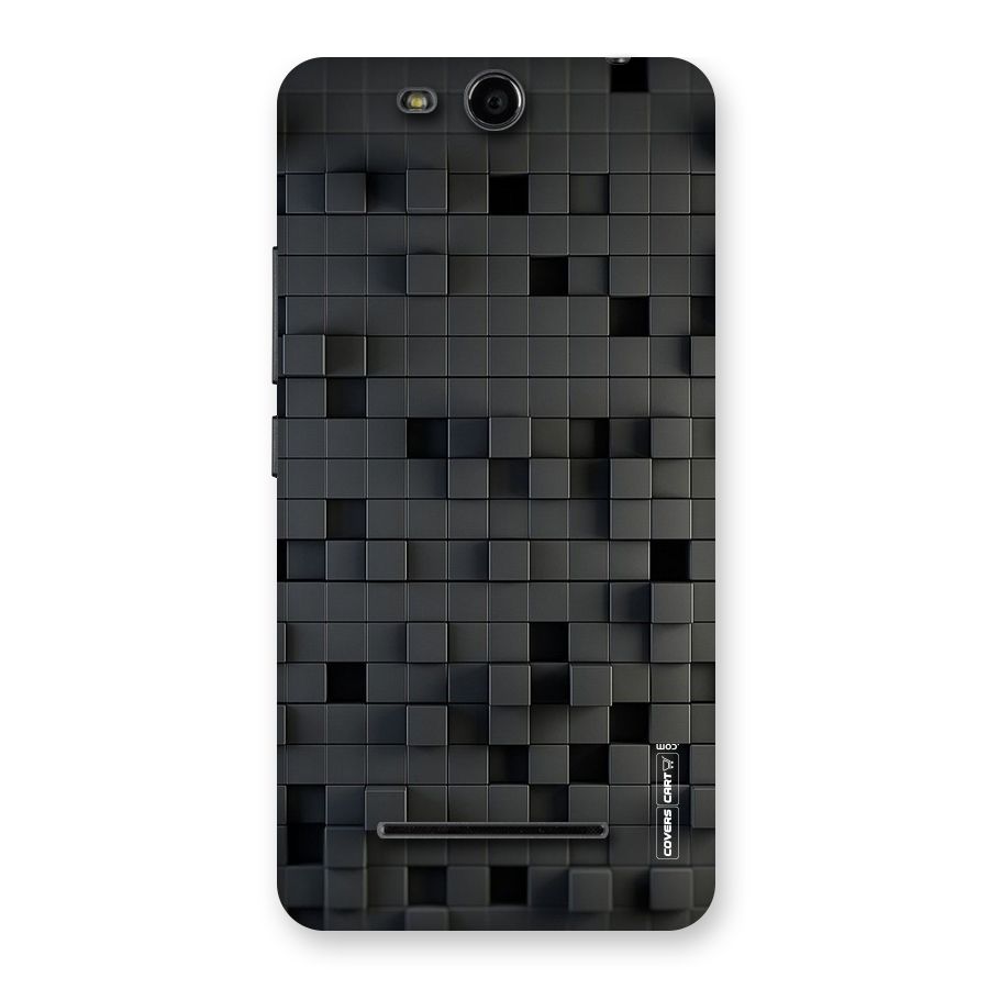 Black Bricks Back Case for Micromax Canvas Juice 3 Q392