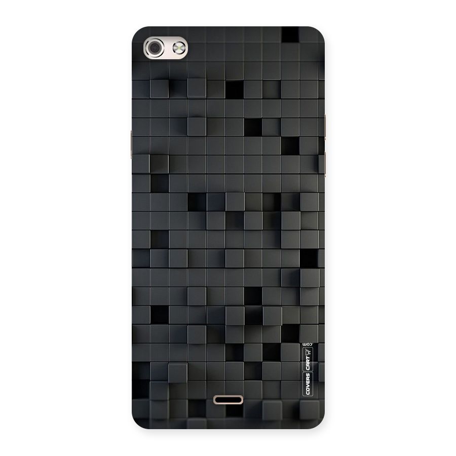 Black Bricks Back Case for Micromax Canvas Silver 5