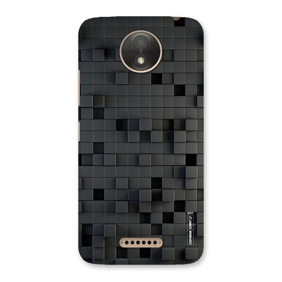 Black Bricks Back Case for Moto C Plus