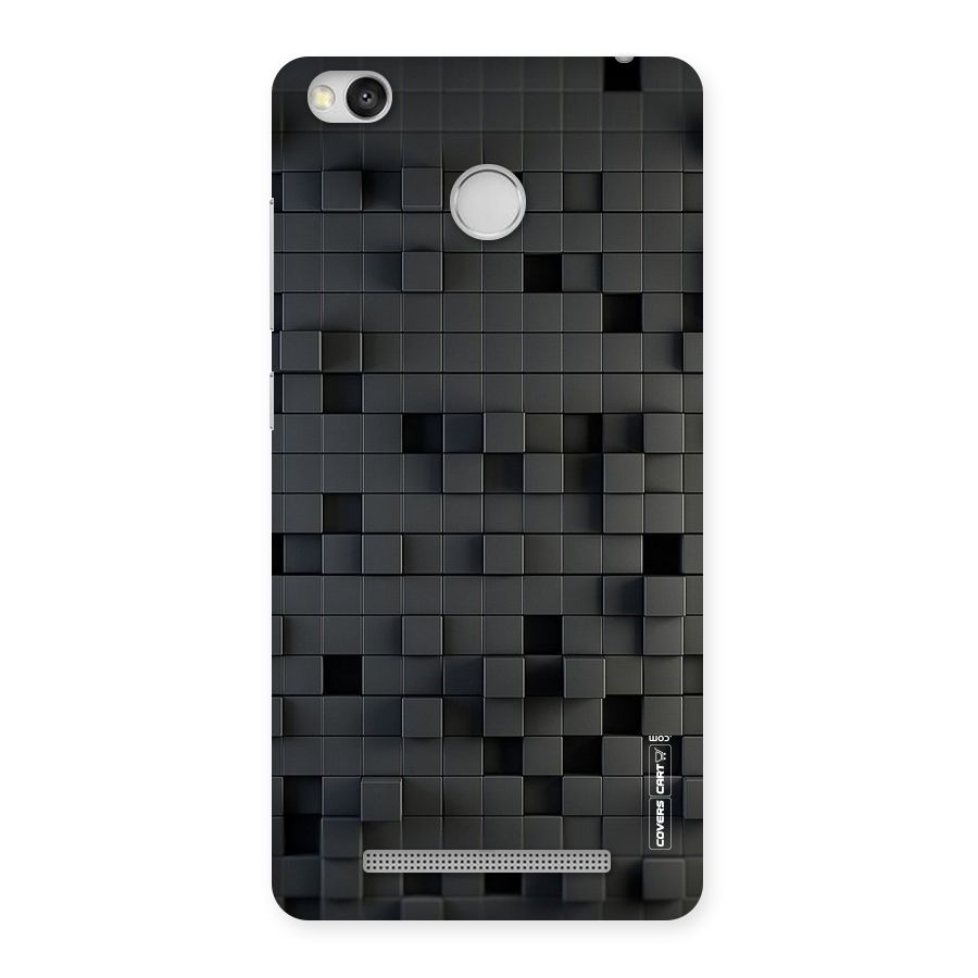 Black Bricks Back Case for Redmi 3S Prime