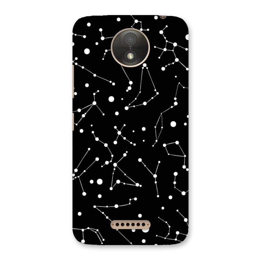 Black Constellation Pattern Back Case for Moto C Plus