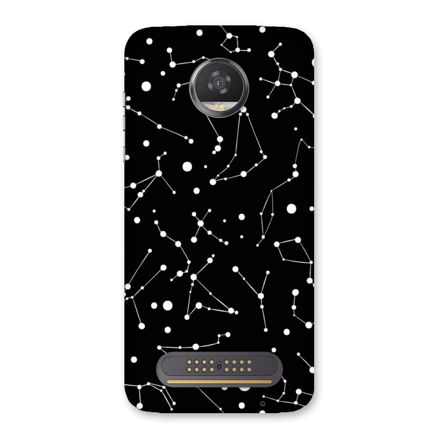 Black Constellation Pattern Back Case for Moto Z2 Play