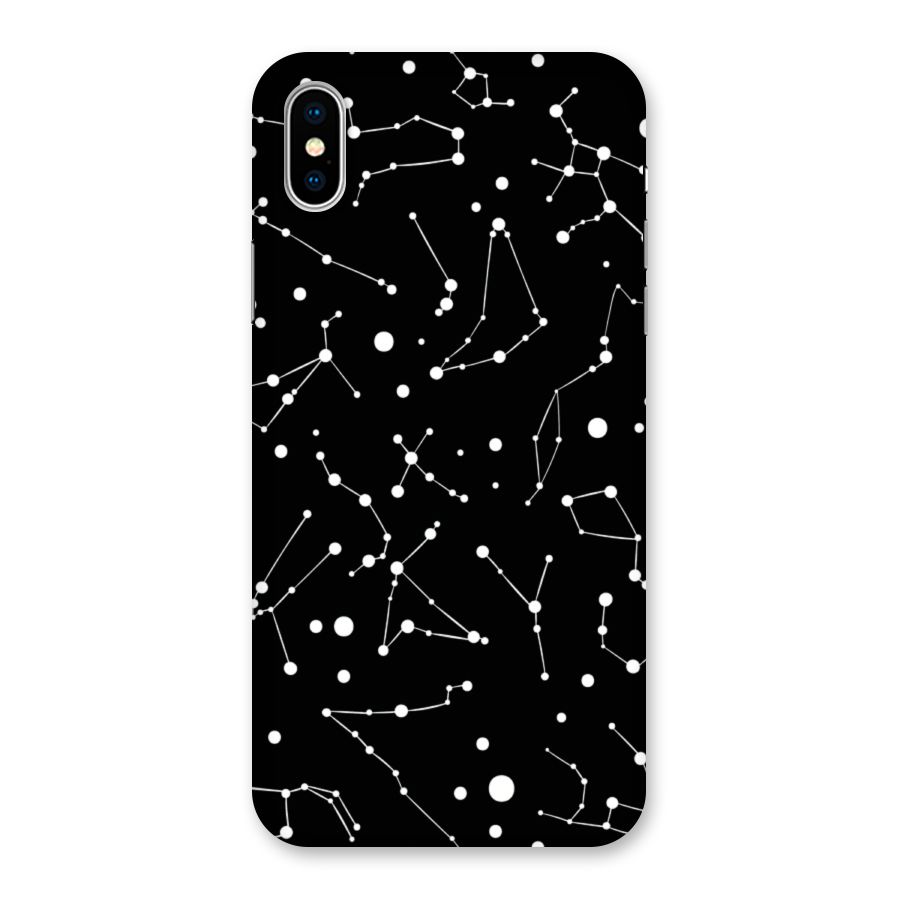 Black Constellation Pattern Back Case for iPhone X