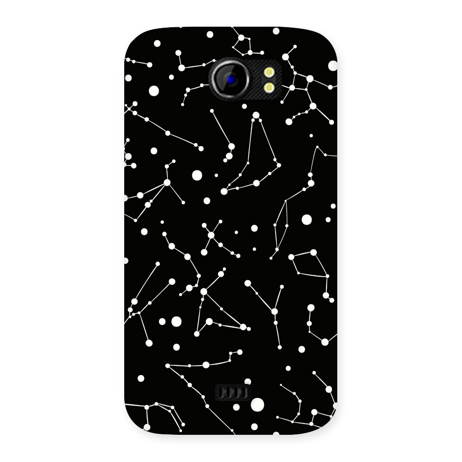 Black Constellation Pattern Back Case for Micromax Canvas 2 A110