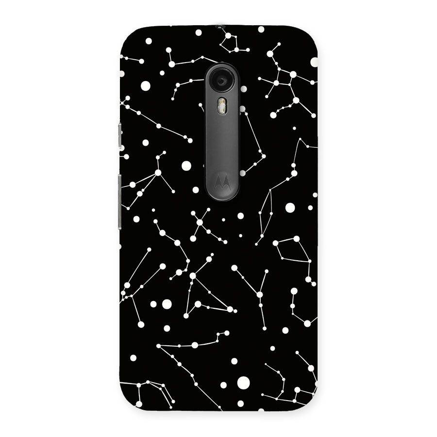 Black Constellation Pattern Back Case for Moto G3