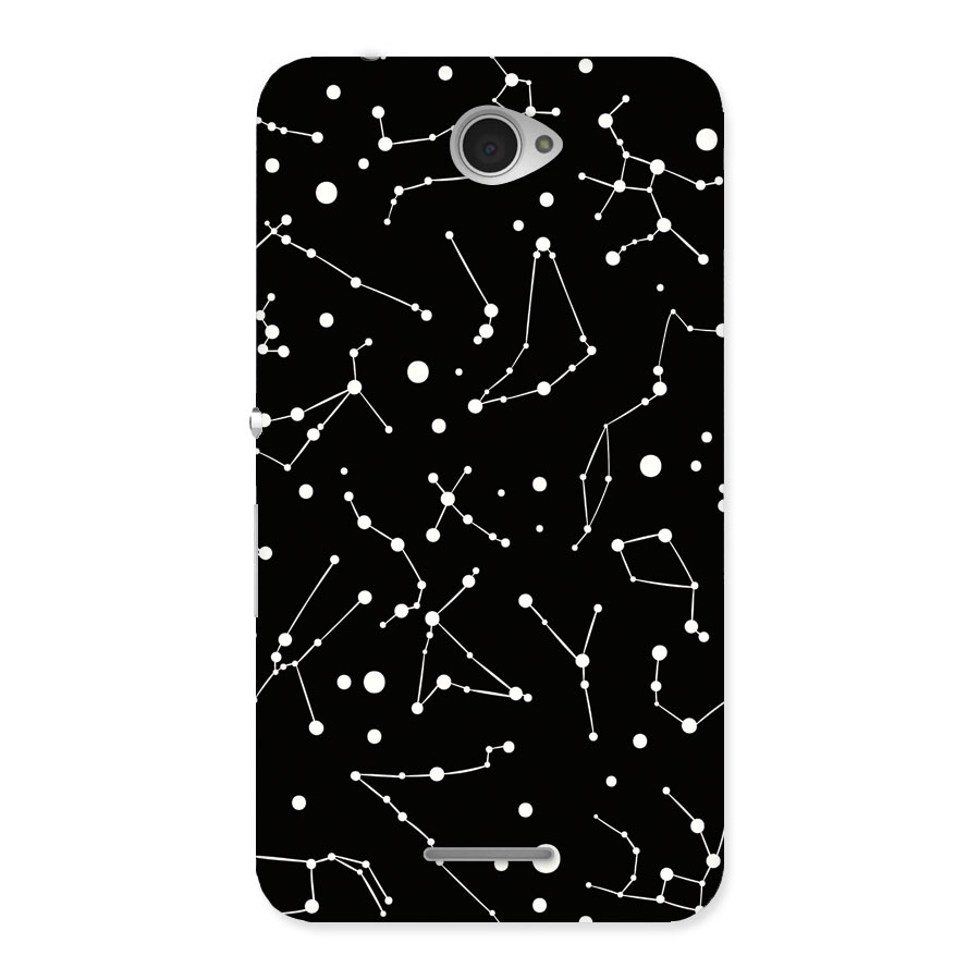Black Constellation Pattern Back Case for Sony Xperia E4