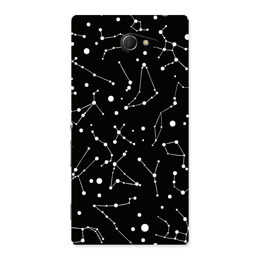 Black Constellation Pattern Back Case for Sony Xperia M2