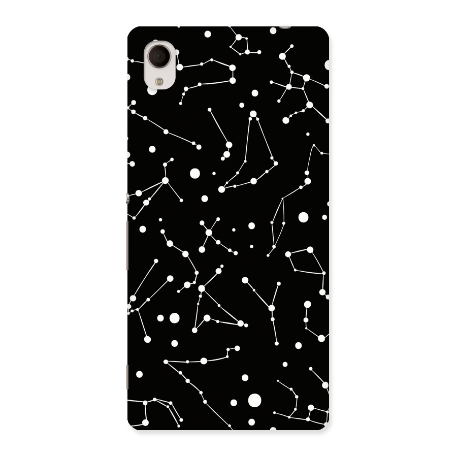 Black Constellation Pattern Back Case for Sony Xperia M4