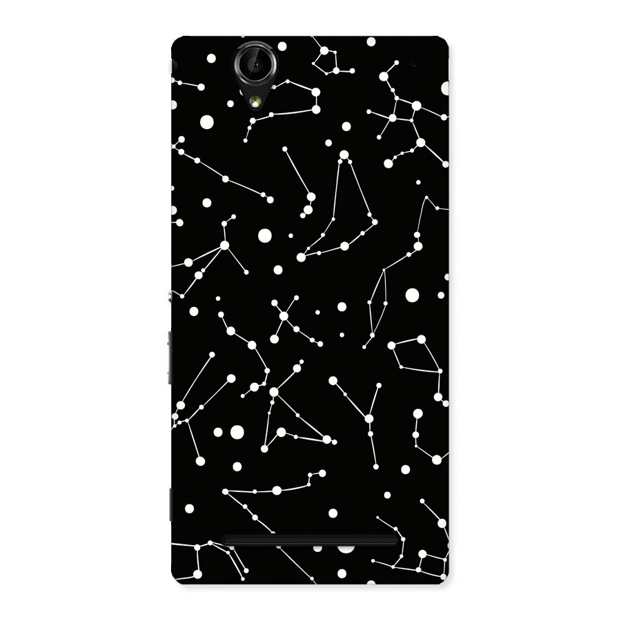 Black Constellation Pattern Back Case for Sony Xperia T2