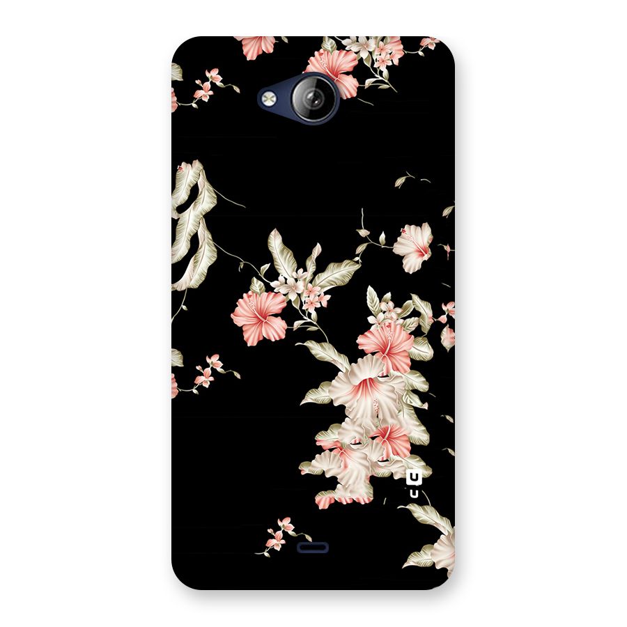 Black Floral Back Case for Canvas Play Q355