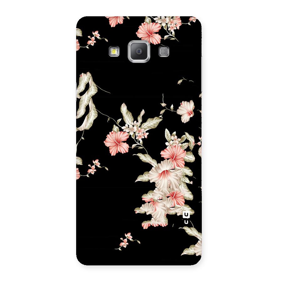 Black Floral Back Case for Galaxy A7